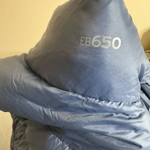 Men Eddie Bauer EB650 navy blue puffer goose down zip-up vest jacket, XXL - Picture 4 of 4